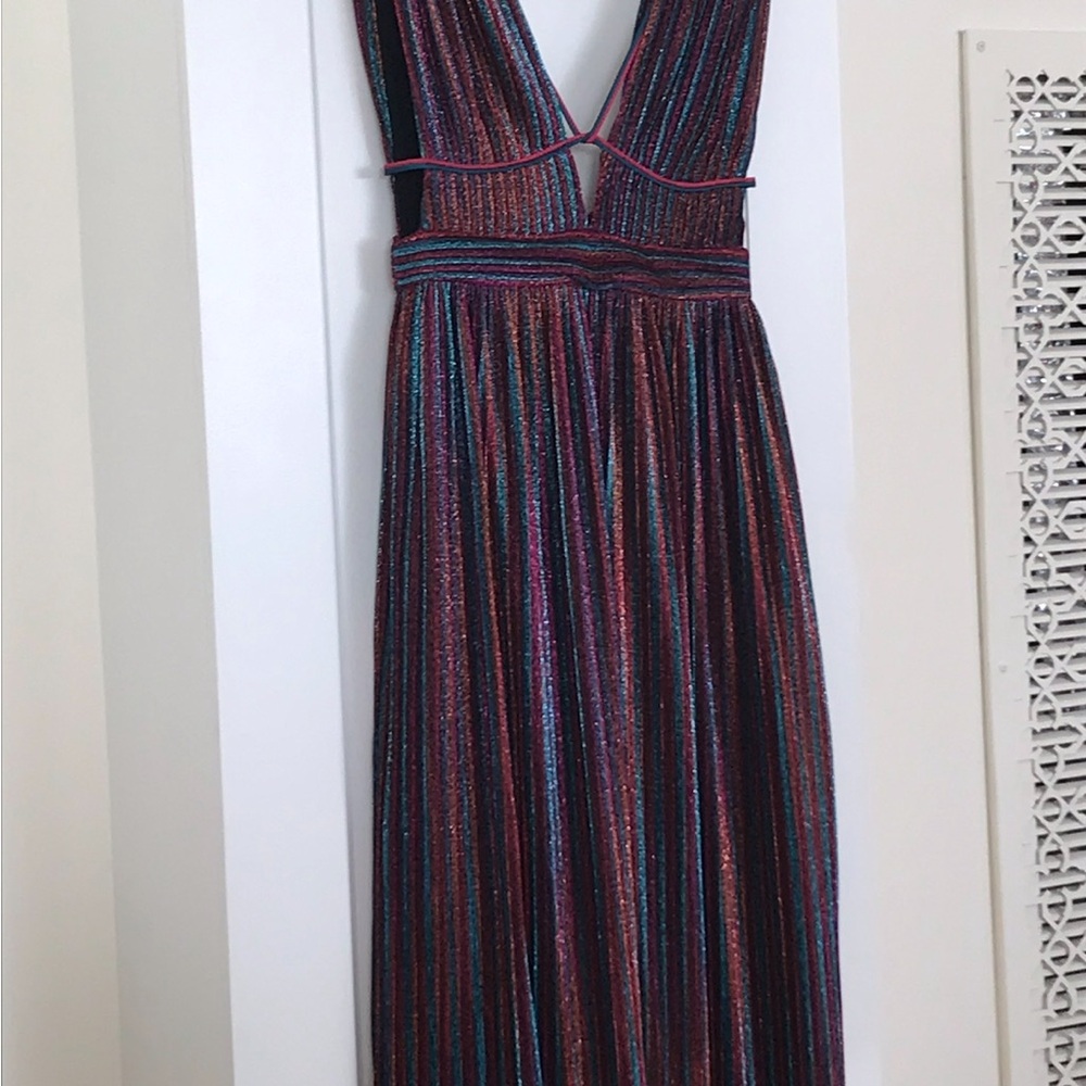 Jonathan Simkhai Shimmering Multicolor Backless Dress